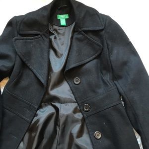 SALE✨Vintage Black Wool Dress Coat